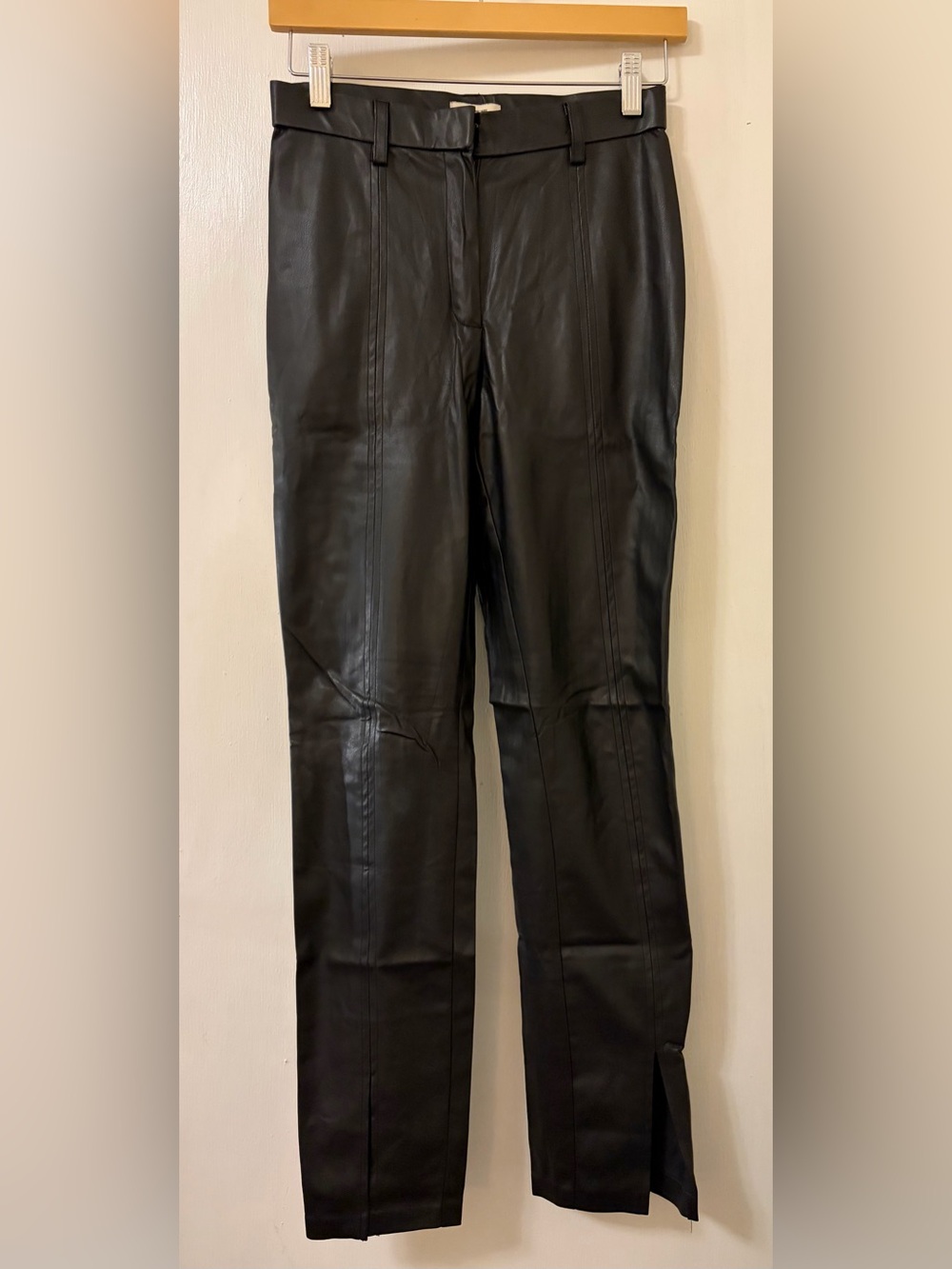 Jason Wu Black Faux Leather Women's pants - Sleek Straight Leg